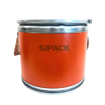 Beli Custom Fiber Drum yang dibungkus dengan kulit ️ Dekoratif & Storage Barrel (36cm Diameter X 33cm Tinggi) online manufacture