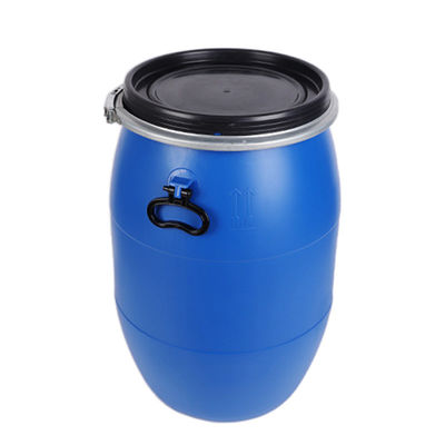 55 Gallon Plastik Drum 210 Liter HDPE Buka Top Biru Plastik Drum Dengan Kunci Ring Tutup